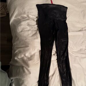 SPANX Shiny Black Leggings